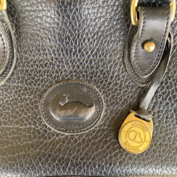 Rare Vintage Dooney & Bourke Black Saddle Leather Satchel - Picture 6 of 14
